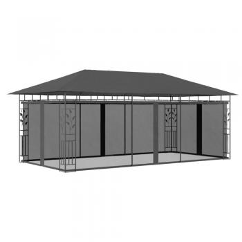 vidaXL Gazebo with Mosquito Net 6x3x2.73 m Anthracite