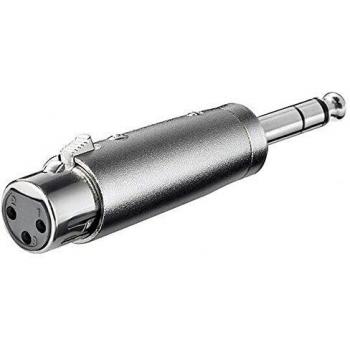 Adaptador XLR a Jack 6.35mm Hembra/Macho