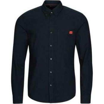 Camisa Slim Fit negra HUGO para hombre, modelo 50479302 EVITO, manga larga