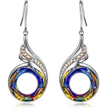 Kate Lynn Collar regalo del día de la madre Nirvana de Phoenix Pendiente para Mujer con Cristales Joyas regalos para San Valentín Cumpleaños Aniversario Boda novia Esposa Madre Hija Damas Niñas Su