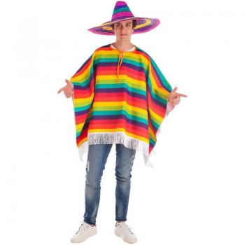 Disfraz para Adultos Arcoiris Poncho
