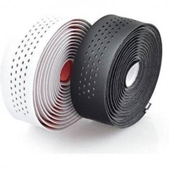 Bandas de gel para manillar de bicicleta, color negro, blanco y negro