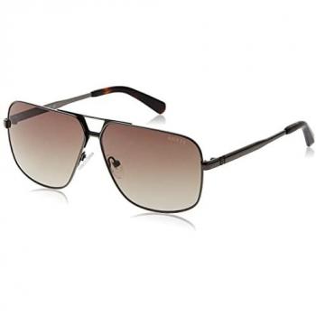 Guess GU00070/S 08F Shiny Gunmetal Pilot Sunglasses, Metal Frame, One Size