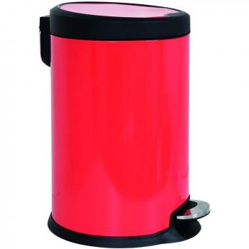 MSV MS757/100558 - Papelera con pedal acero inoxidable, 31,5 x 31,5 x 46,5 cm