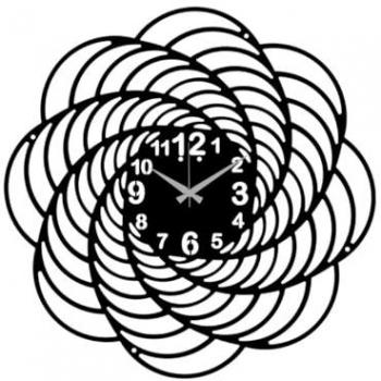 Reloj de Pared Geométrico 72 - Metal Negro - 50x0,15x50 cm