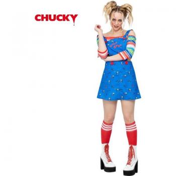 Disfraz de Chucky vestido azul para mujer de la marca Smiffy's.