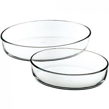 Conjunto de 2 Bandejas Ovaladas Resistentes al Calor para Horno