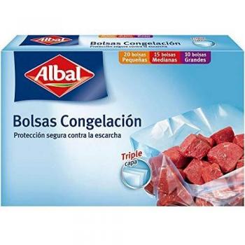 Albal - Bolsas Congelación - Triple capa - 45 bolsas - [Pack de 3]