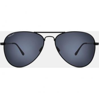 Polar 664 Black Metal Aviator Sunglasses for Men with Polarized Lenses