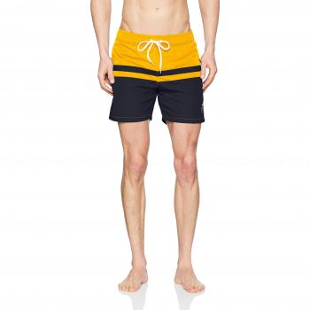 Crosshatch Teesdale, Bañador para Hombre, Amarillo