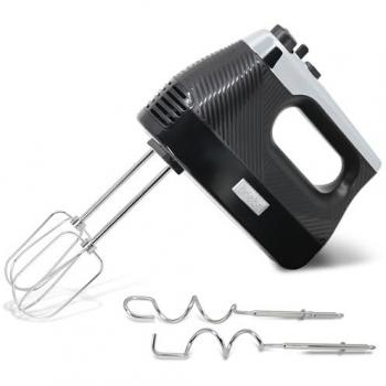 Batidora de Varillas Eléctrica Briebe 400W, Amasadora de Mano con 5 Velocidades + Turbo, Ideal para Repostería, Color Negro