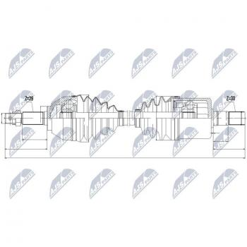 Árbol de transmisión NTY NPW-NS-048 - Alta resistencia y durabilidad