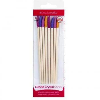 Brushworks Brushworks Cuticle Crystal Sticks - 8 Pack
