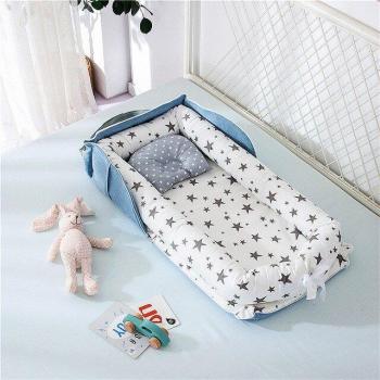 Cama Nido Portátil de Algodón Lavable para Bebé Recién Nacido, Cuna de Viaje Bonita 0-12M