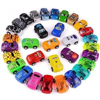 Funmo Coches de Juguete, Camiones de Juguete y Go Mini Coches,Plásticos Educativo Juguete para Niños Coches Modelos ,32 Pack Camiones De Juguete Regalos para bebés 1 2 3 4 años de Edad