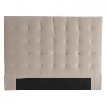 Cabecero en terciopelo topo 160 cm HALCIONA