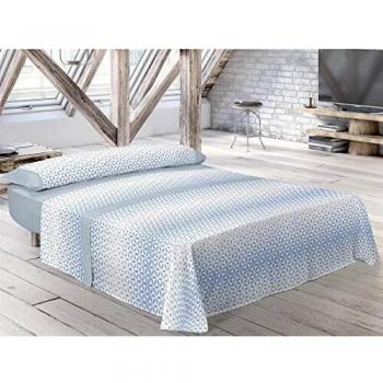Pierre Cardin - Juego de sábanas ZADAR - Cama 105 Cm - Color Azul C2