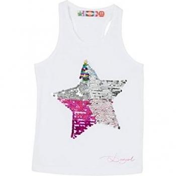 Desigual, SASKATCHEWAN - Camiseta para niñas, color blanco, talla 104