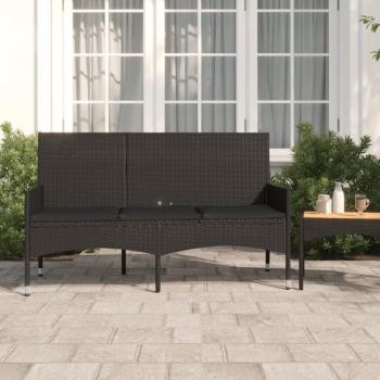 Banco de jardín VidaXL 3 plazas con cojines