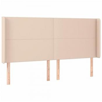 Cabecero LED Cuero Sintético Capuchino 203x16x118/128 cm