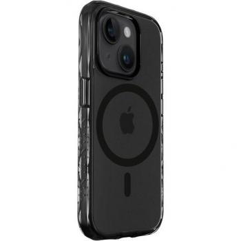 Funda Crystal Matter X para iPhone 15 Plus, MagSafe, negra y transparente
