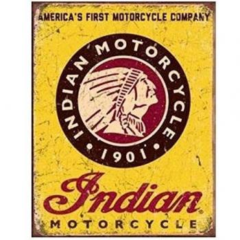 Cartel de metal para la primera empresa americana de la India