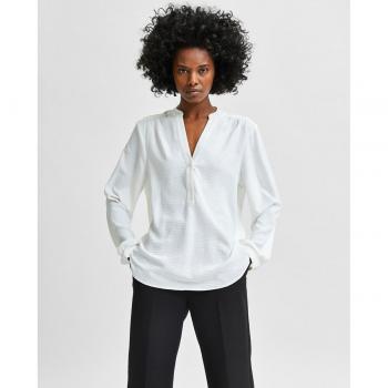 Camisa Selected Femme con escote a pico y bajo asimétrico