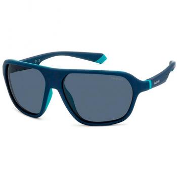 Polaroid PLD 2152/S Polarized Rectangle Sunglasses for Men Unisex Matte Blue