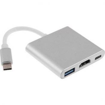 Adaptador USB-C 3 en 1 para HDMI y USB 3.0