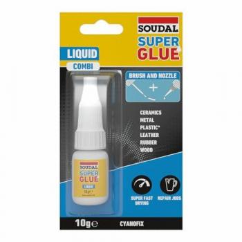 Adhesivo Instantáneo Universal Soudal 160024 - 10 g - Secado Rápido