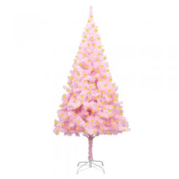 Pink 180 cm Pre-lit Artificial Christmas Tree with Stand PVC