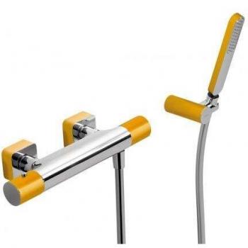 Tres Griferia - Ducha Termostática Ducha De Mano Anticalcárea Con Soporte Orientable Y Flexo Satin