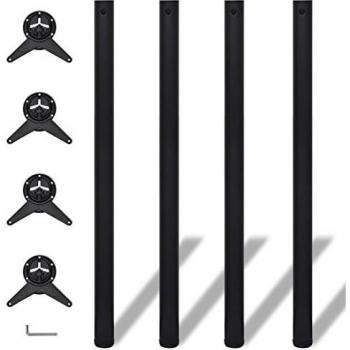 vidaXL 4x Patas para Mesa Regulables en Altura 1100 mm de Hierro Color Negro