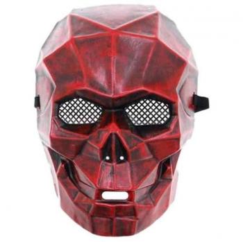 Máscara de Skull Demonio rojo - Producto: Máscara; Características: diseño de calavera, color rojo, material resistente, ideal para fiestas y disfraces