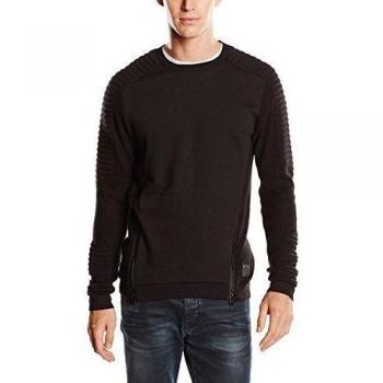 JACK & JONES jjcoZONE KNIT CREW NECK-Jersey Hombre,  
 Negro