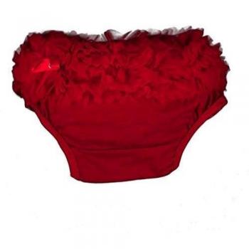 TOOGOO(R) Bebe Nina Volantes Bragas Culote Panal Cubierta S (Rojo)
