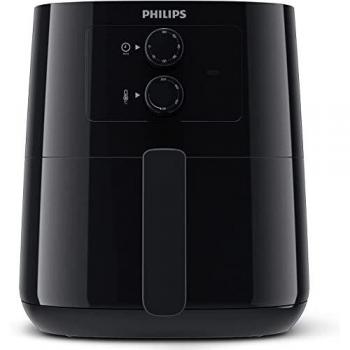 Philips Essential Airfryer - Sartén de 4,1 L, Freidora Sin Aceite, Tecnología Rapid Air, Aplicación De Recetas NutriU, Control De Tiempo Y Temperatura, Negra