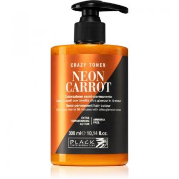 Black Professional Line Crazy Toner Neon Carrot 300 ml - Vibrant Hair Color Treatment