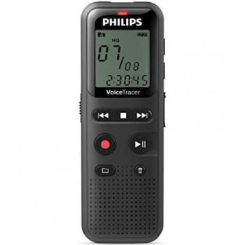 Philips VoiceTracer Digital Recorder, 8 kHz Recording, Black