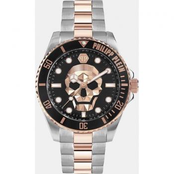 Philipp Plein Bold & Stylish THE $Kull Diver Watch, Gray male, Size: ONE SIZE