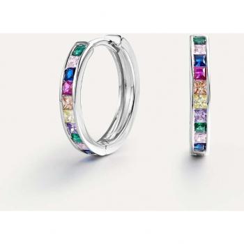 Aros Ciclón de Plata de Ley 925 con baño de rodio by Earcandy Jewelry