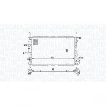 Radiador de refrigeración del motor MAGNETI MARELLI 350213177600