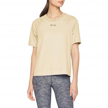Nike W NSW TCH PCK Top SS - Camiseta, Mujer, Beige