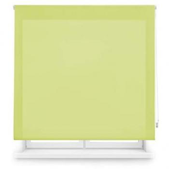 Estor Enrollable Translúcido Liso Verde Pistacho 80x175 cm - Fácil Instalación Pared o Techo - Tacto Suave para Ventanas