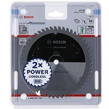 Disco de Sierra Circular Bosch Standard para Aluminio 150x1.8/1.3mm, 52 Dientes, 10mm