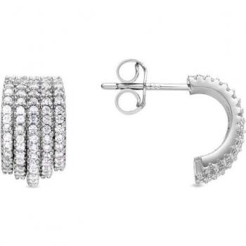 Pendientes Luxenter Africa Basic de aleación de metal bañados en rodio