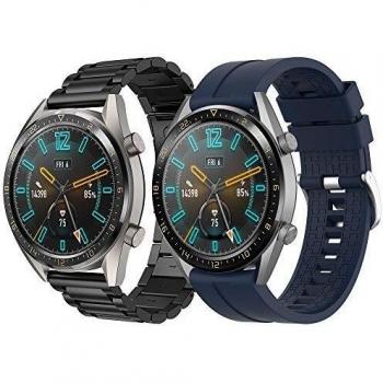 Supore Correa Compatible con Huawei Watch GT2 46mm/Watch GT 46mm/Watch GT Active/Watch 2 Pro/Honor Watch Magic/Galaxy Watch 46mm/Gear S3/Gear 2, Correa de Repuesto de Acero Inoxidable de 22 mm