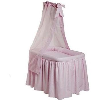 Cambrass Classic - Minicuna con dosel 55 x 81 x 65 cm, color rosa