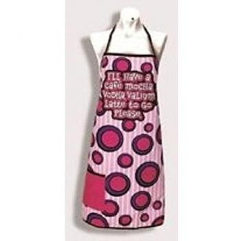 Cafe-Mocha-Vodka-Valium 100% Cotton Purple/Pink Linen Kitchen Apron by Apron Appeal