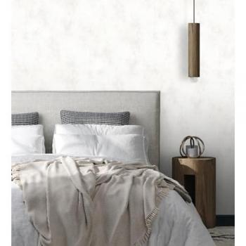 Papel Pintado Vinílico Lavable Efecto Cemento Relieve Color Blanco - Rollo 10 m x 0,53 m - GAULAN Berlin 128798